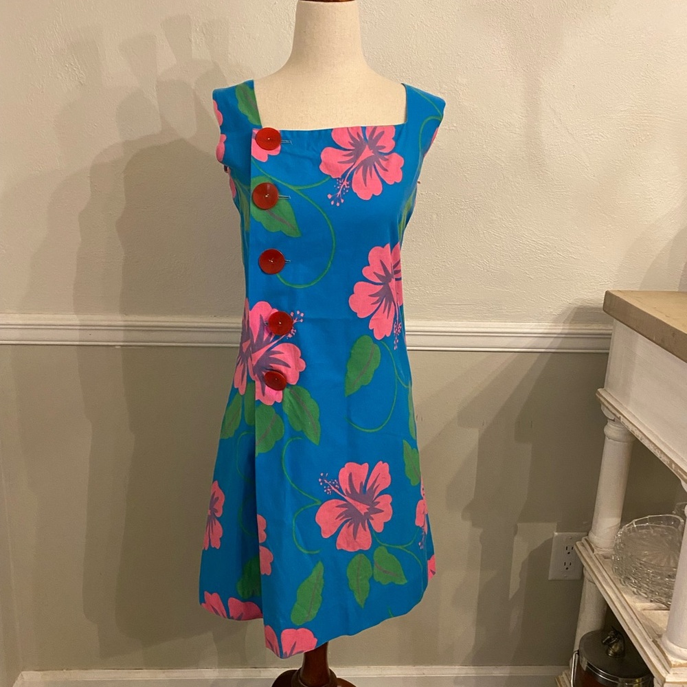Vintage 1960s Hawaiian Malihini Mini Dress